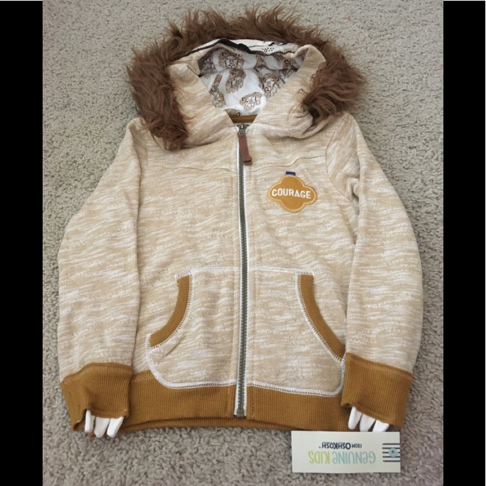 NWT Boys Osh Kosh lion hoodie
